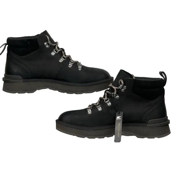 Sorel Hi Line Hiking Boot Women's SZ 10.5 Black Suede Leather NEW Athletic Chunk