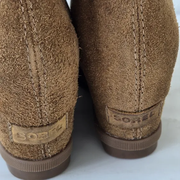 Sorel Joan Of Arctic Shearling Hidden Wedge II Lace-up Waterproof Boots Size 9