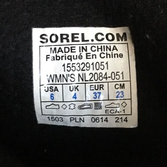 SOREL Joan of Arctic Lace Up Winter Waterproof Snow Boot Gray Purple 6