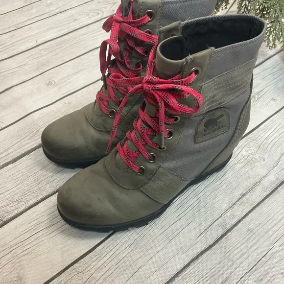 Sorel Lexie Lace Up Wedge Boots