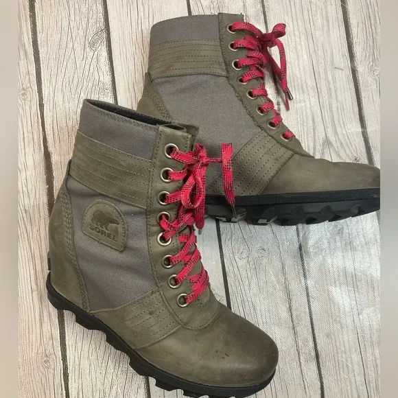 Sorel Lexie Lace Up Wedge Boots
