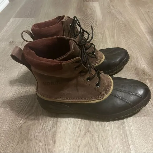 Sorel Men's Brown Classic Rubber Duck Boots