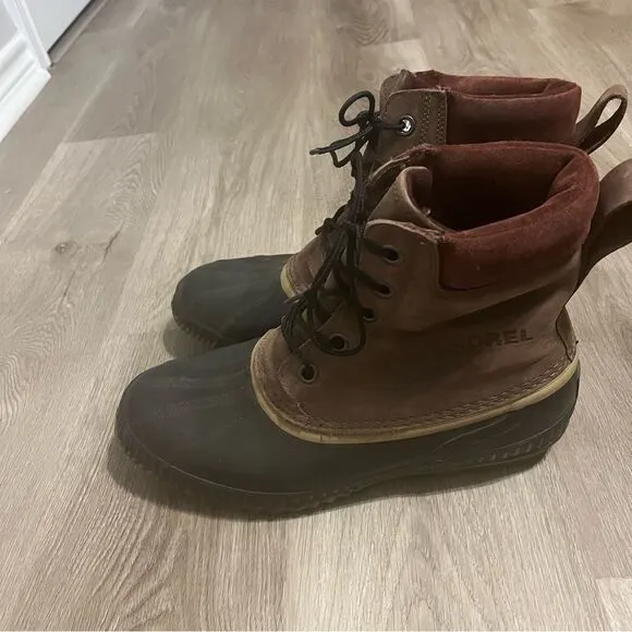 Sorel Men's Brown Classic Rubber Duck Boots