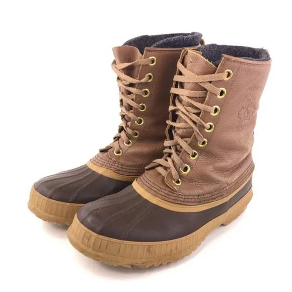 Sorel Premium Leather Waterproof Snow Boots 8