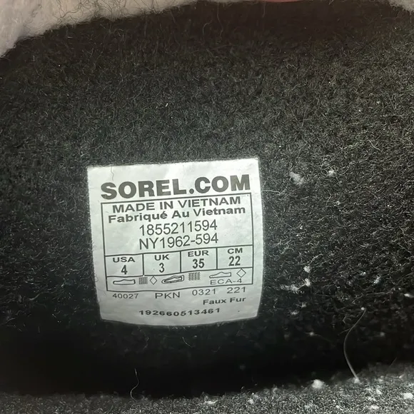 SOREL Purple Snow Boots Size 4
