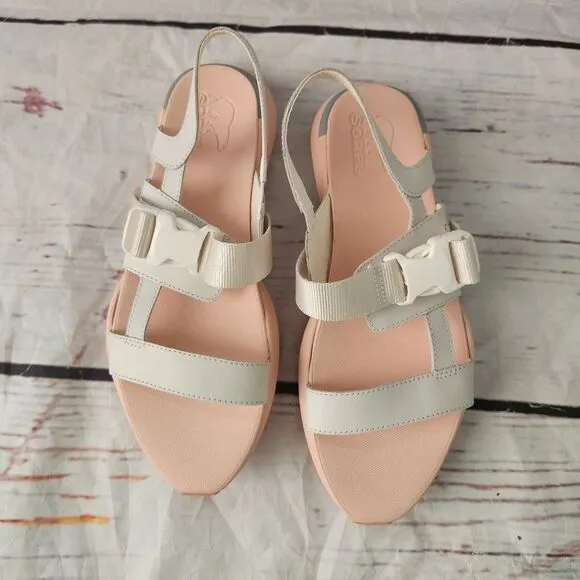 Sorel Sea Salt &amp; Peach Blossom Kinetic Impact Sandal Size 9.5 NWOB