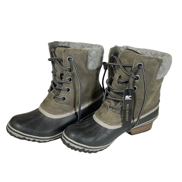 Sorel Slimpack Lace II Winter Snow Rain Boots Sz 5.5