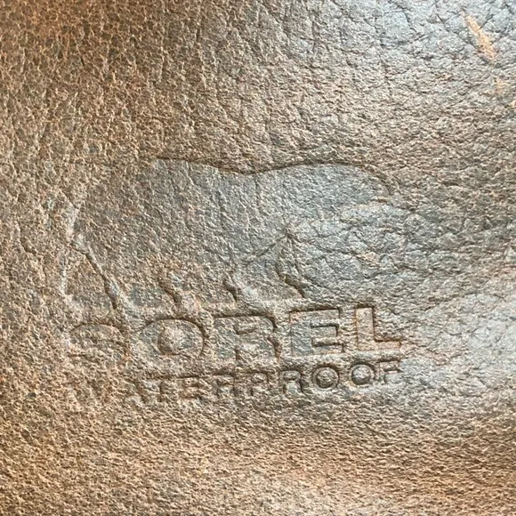Sorel  tan  leather mid calf duck snow boots