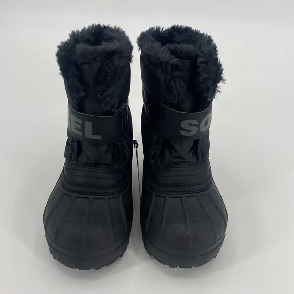 Sorel Toddler Black Snow Commander‎ Boots Size 8