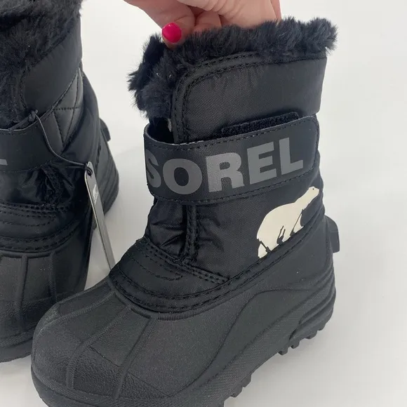 Sorel Toddler Black Snow Commander‎ Boots Size 8