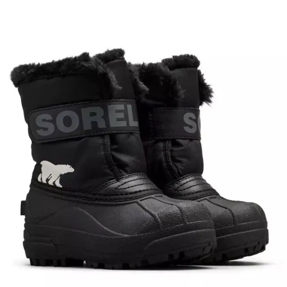 Sorel Toddler Black Snow Commander‎ Boots Size 8