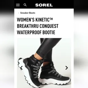 Sorel womens 8.5 kinetic breakthru waterproof bootie boots shoes