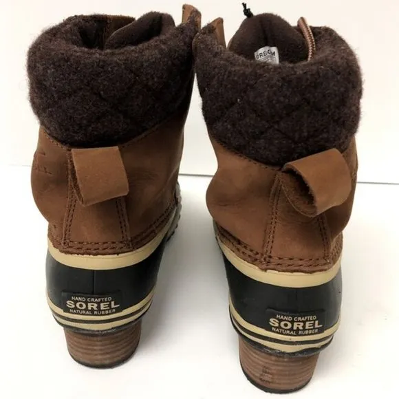 Sorel Women's Slimpack II Lace Waterproof Snow Boots Cattail Brown, Size 7 M