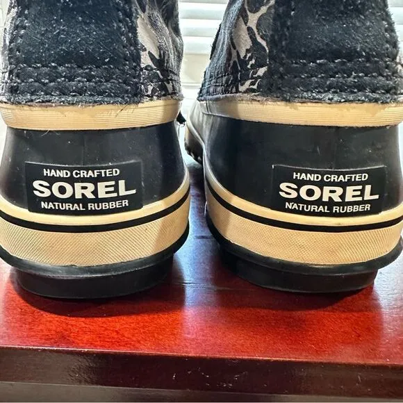 Sorel Womens 1964 Pac Graphic BOOTS 10 Waterproof Winter Snow Hiking Black