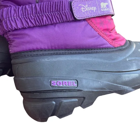 Sorel x Disney Frozen 2 Youth Flurry Snow Boots Sz 7