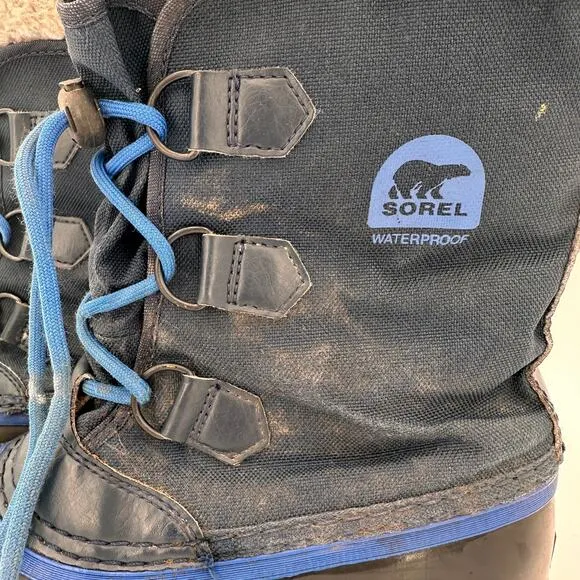 Sorel Youth Blue Yoot Pac Nylon Unisex Snow Boots Size 6