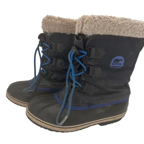 Sorel Youth Blue Yoot Pac Nylon Unisex Snow Boots Size 6