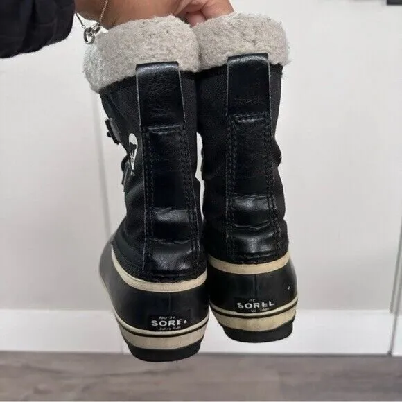 SOREL Youth Yoot Pac Nylon Boots in Black Size USA 3