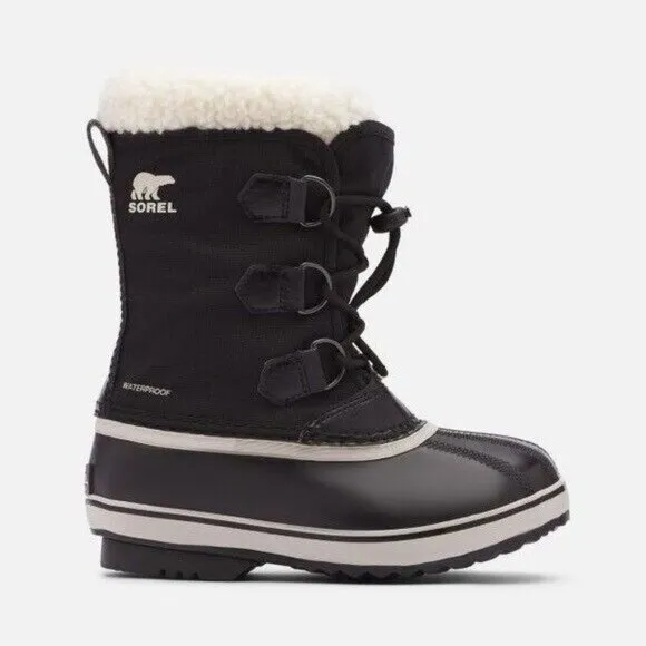 SOREL Youth Yoot Pac Nylon Boots in Black Size USA 3