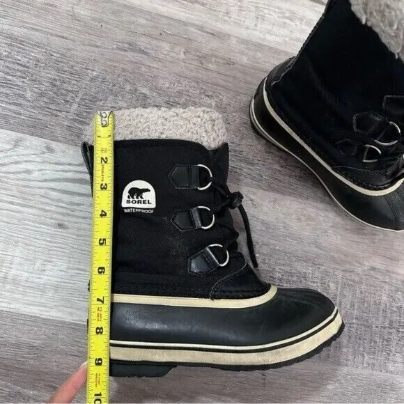 SOREL Youth Yoot Pac Nylon Boots in Black Size USA 3