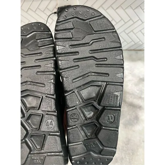 Speedo Water Swim Sandals Men Sz 11 Wms 13 Black 2 Strap Slides Yellow Logo