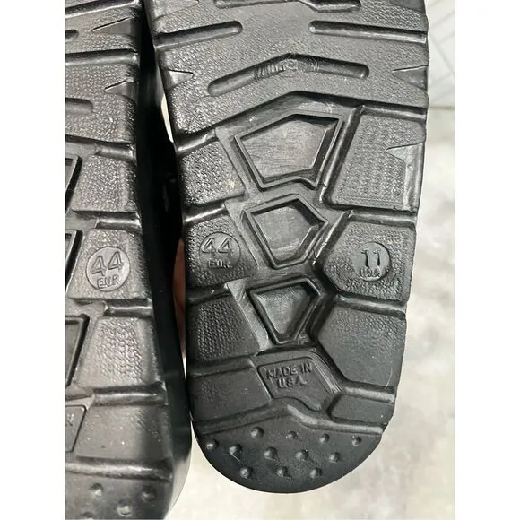 Speedo Water Swim Sandals Men Sz 11 Wms 13 Black 2 Strap Slides Yellow Logo