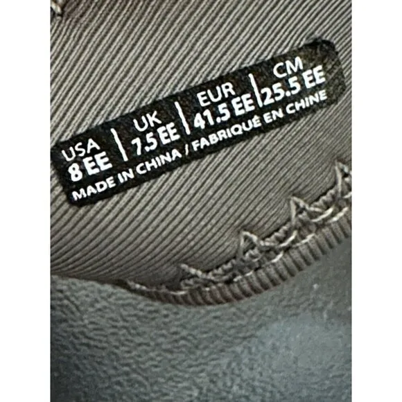 Spenco Kholo Plus Orthotic‎ Slide Sandals Mens 8 EE Wide Carbon Pewter New