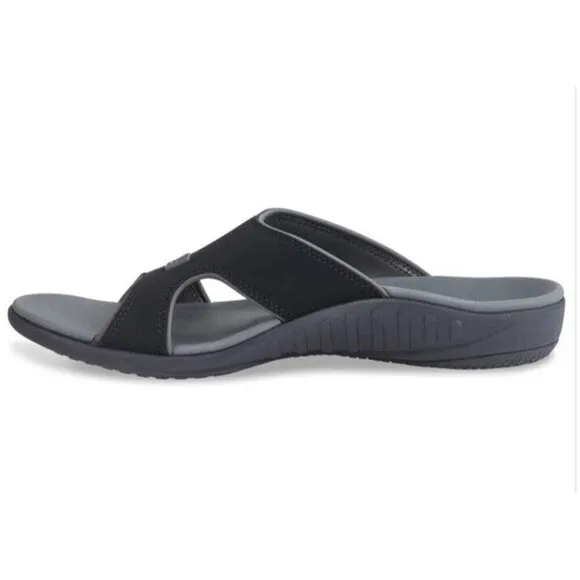 Spenco Kholo Plus Orthotic‎ Slide Sandals Mens 8 EE Wide Carbon Pewter New