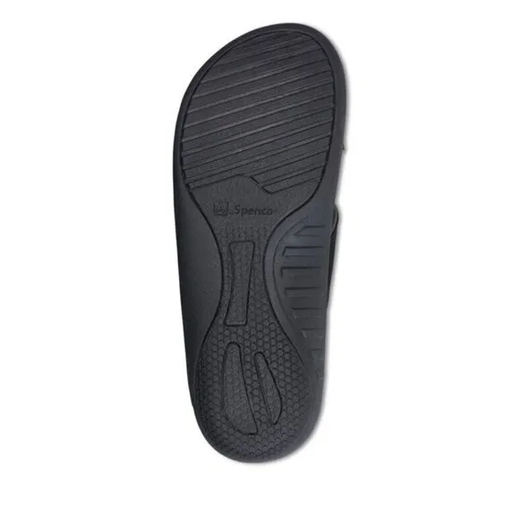 Spenco Kholo Plus Orthotic‎ Slide Sandals Mens 8 EE Wide Carbon Pewter New