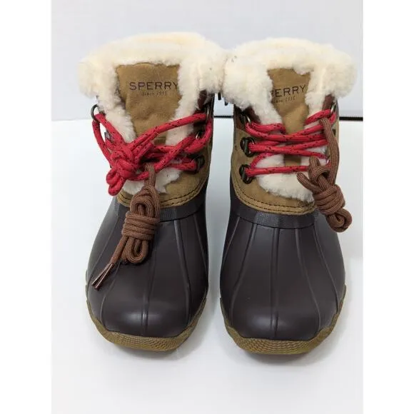 Sperry Alpine Saltwater Little Kid Size 3 Brown/Black NEW (no box)