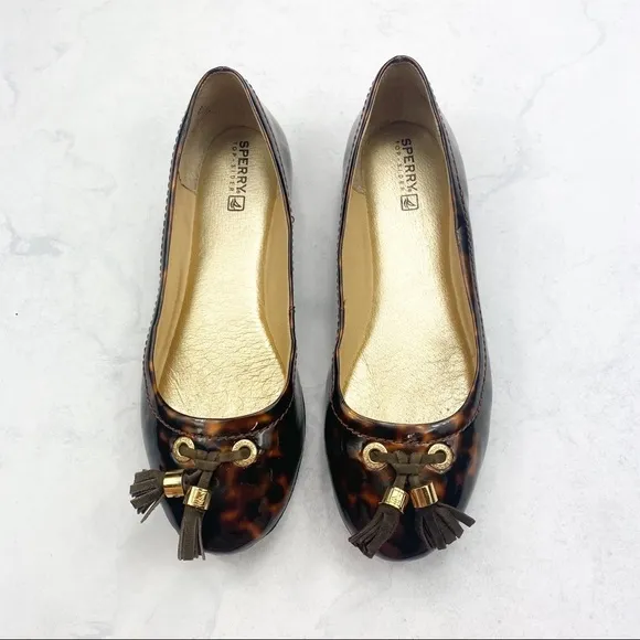 [Sperry] Bliss Patent Tassel Flats