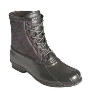 Sperry Mens Snow Boots Chukkas Booties Quilted Saltwater Duck Nylon Black 10