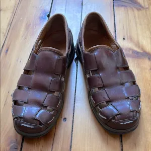 Sperry Top-Sider Gold Cup Fisherman Sandals Brown Leather, Size 11M