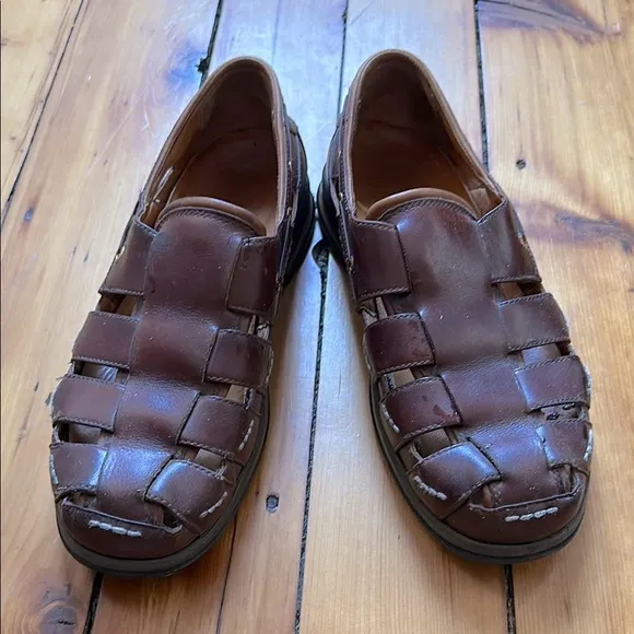 Sperry Top-Sider Gold Cup Fisherman Sandals Brown Leather, Size 11M