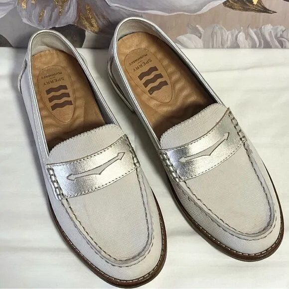 Sperry Women’s Off-White Penny Loafers