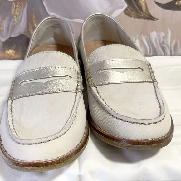 Sperry Women’s Off-White Penny Loafers