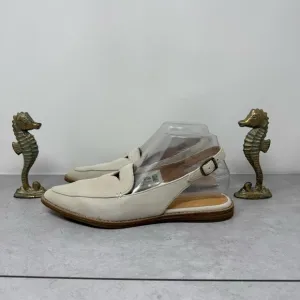 Sperry Women's Saybrook Slingback Cream Suede Loafer Flat size 7M