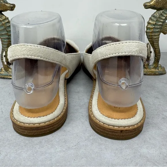 Sperry Women's Saybrook Slingback Cream Suede Loafer Flat size 7M