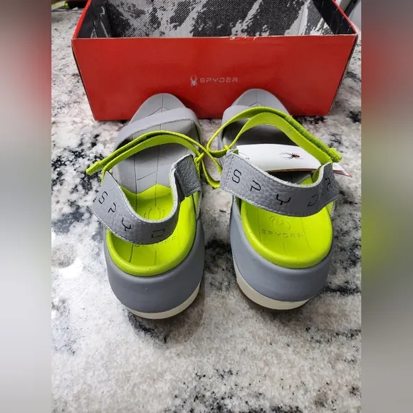 Spyder Women's Campie Sandals Gray and Green Sandals. NEW!