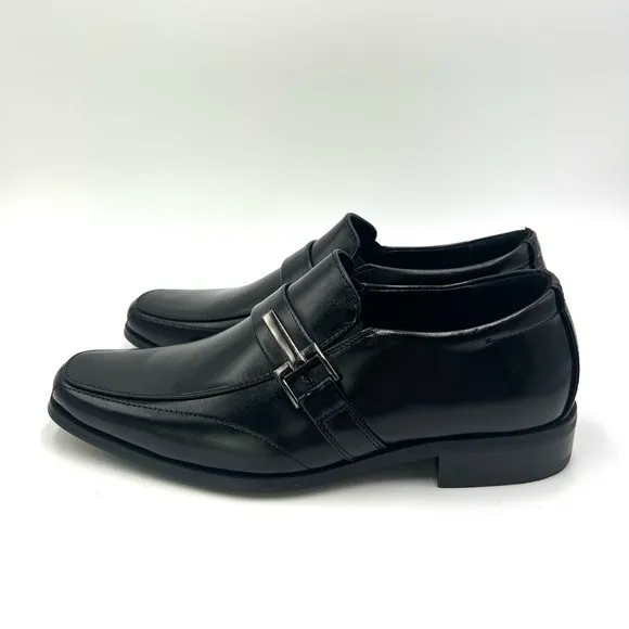 STACY ADAMS Boy's Kid's Bartley Black Slip On Loafers Dress Shoes Size 3 NEW