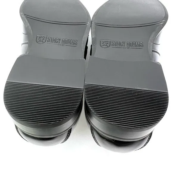 STACY ADAMS Boy's Kid's Bartley Black Slip On Loafers Dress Shoes Size 3 NEW