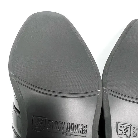 STACY ADAMS Boy's Kid's Bartley Black Slip On Loafers Dress Shoes Size 3 NEW