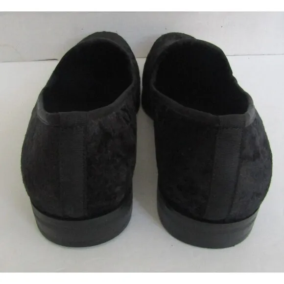 STACY ADAMS Loafers Mens Sultan Black Velour Slip-on Shoes NWOB Size 8M