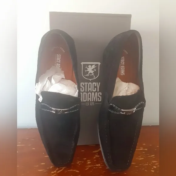 Stacy Adams Men's Neville Moc-Toe Slip-On Suede Penny Loafers 13W