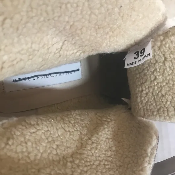 Stella McCartney Faux Suede &amp; Shearling Wedge Ankle Boots