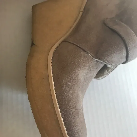 Stella McCartney Faux Suede &amp; Shearling Wedge Ankle Boots