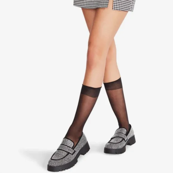 Steve Madden GIORGINA Rhinestones Chunky Loafers.