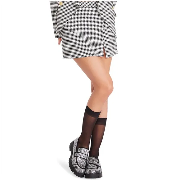 Steve Madden GIORGINA Rhinestones Chunky Loafers.