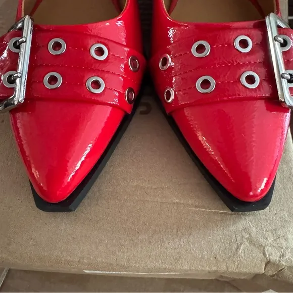 Steve Madden Graya Red Patent Flat Shoes Size 11