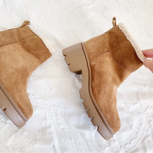 Steve Madden Hatcher Chestnut Suede Boots Size 7.5 New